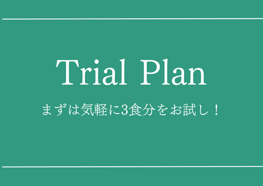 お弁当のお便り Trial plan (３食分)